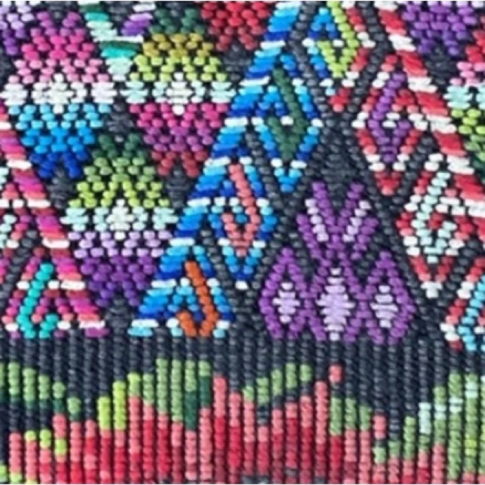 Nena & Co Pilgrim Handmade Leti Huipil Embroidered Upcycled Wristlet Clutch